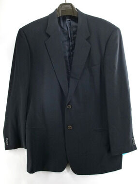 Giorgio Armani Blazer Mens 44R EU54 Black Label Borgo 21 100% Wool Made in Italy